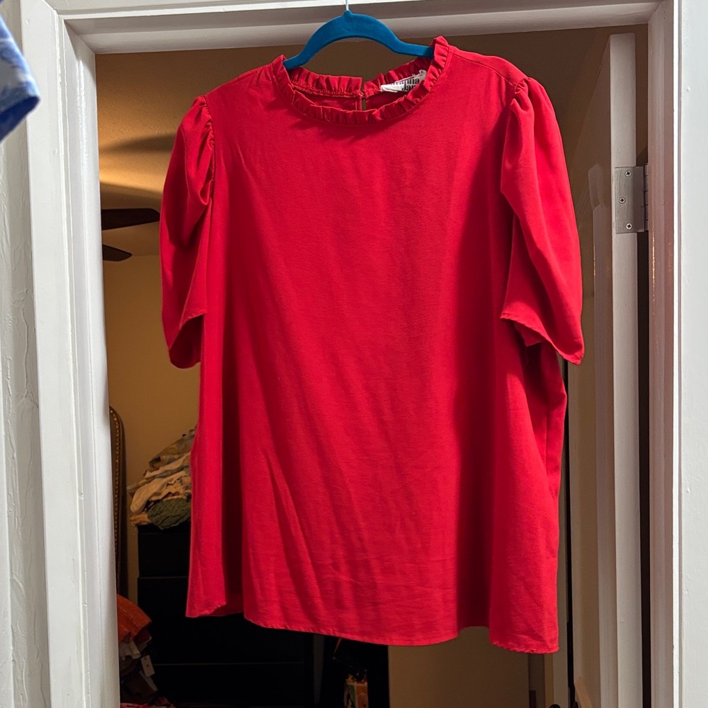 Savanna Jane Scarlet Ruffle Blouse